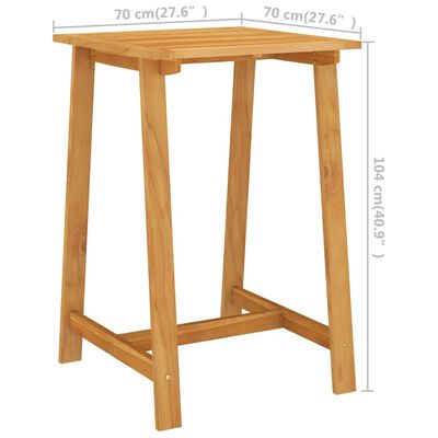 vidaXL Vrtni barski stol 70 x 70 x 104 cm od masivnog bagremovog drva