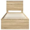 vidaXL Krevetna konstrukcija s uzglavljem Sonoma hrast 90 x 190 cm