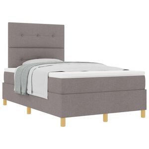vidaXL Krevet s opruga kutije Sivo-smeđa 120 x 190 cm tkanina