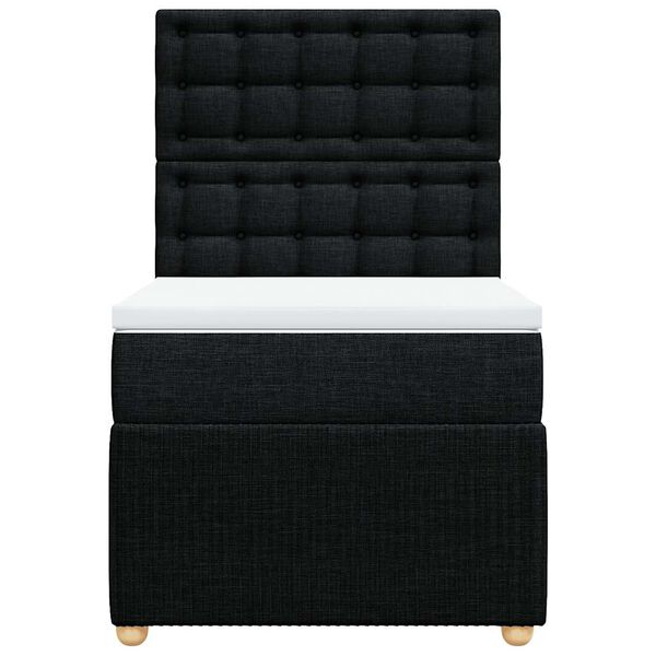 vidaXL Box spring krevet s madracem crni 80 x 200 cm od tkanine