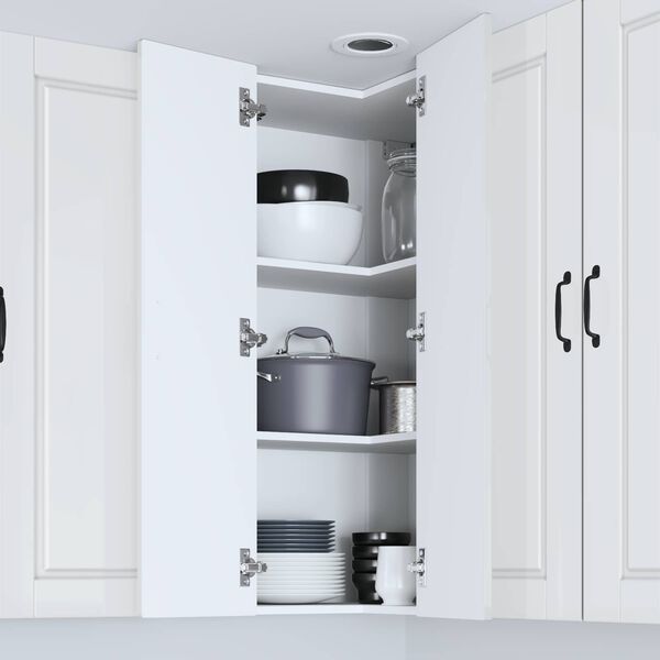 vidaXL Kuhinjski ormarić s policom Visoki sjaj bijela 57 x 57 x 100 cm