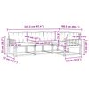 vidaXL Set vanjskih sofa s jastukom 4 pcs Prirodna i svijetlo siva