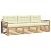 vidaXL Set vanjskih sofa 3 kom. Bijela i krem Poliester