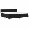 vidaXL LED Box Spring Krevet s LED trakama Crna 200 x 200 cm tkanina