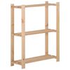 vidaXL Stalak za pohranu s 3 razine 60 x 28,5 x 90 cm masivna borovina