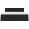 vidaXL Krevet s madracem i skladi&scaron;tem s madracem Crna 160 x 200 cm