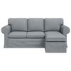 vidaXL Sofa 160cm Svijetlo siva Metal