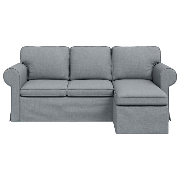 vidaXL Sofa 160cm Svijetlo siva Metal