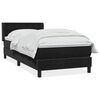 vidaXL Box Spring krevet s madracem crni 100x220 cm samt