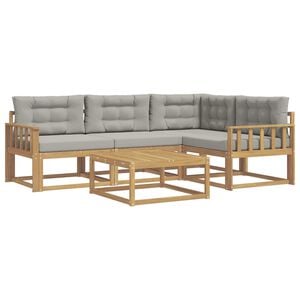 vidaXL Set vanjskih sofa 5 pcs Bijela i svjetlosiva 79 x 79 x 37 cm