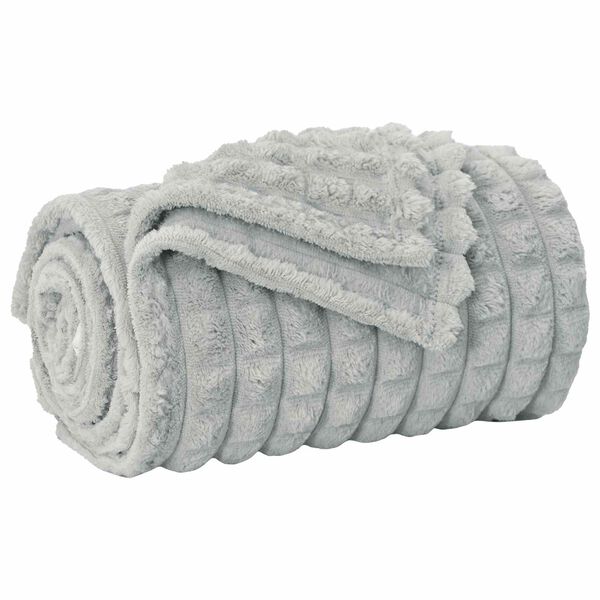 vidaXL Pokrivači za bacanje 6 pcs Siva 270 x 240 cm Runo