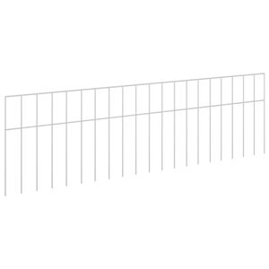 vidaXL Panel vrtne ograde 12 kom. 100 x 30 cm Pocinčani čelik Srebrna