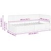 vidaXL Kutni okvir kreveta Tamno siva 100 cm x 200 cm Bar&scaron;un