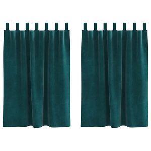 vidaXL Zavjese za zamračivanje 2 kom. Tamnozelena 140 x 140 cm Bar&scaron;un