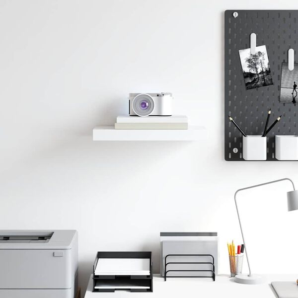 vidaXL Plutajuća zidna polica bijela 40 x 23 x 3,8 cm MDF