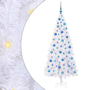 vidaXL Umjetno božićno drvce s stalakom Bijelo 180 cm PVC i čelik