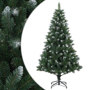 vidaXL Umjetno božićno drvce 120 cm PVC i metal Zelena