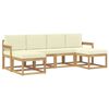 vidaXL Set vanjskih sofa 6 kom. 6-sjedala Bijela i krem Poliester