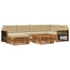 vidaXL Set vanjskih sofa 7 kom. Prirodna i bež
