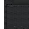vidaXL Dvosjed od poliratana s jastucima crni