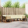 vidaXL Set vanjskih sofa s jastukom 7 pcs Prirodna i svijetlo siva