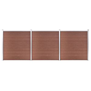 vidaXL Vrtna ograda od WPC-a 526 x 186 cm smeđa