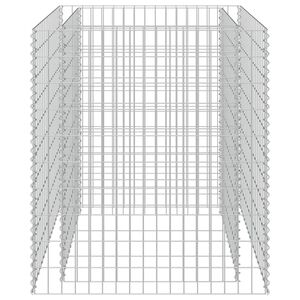 vidaXL Gabionska sadilica od pocinčanog čelika 90 x 90 x 100 cm