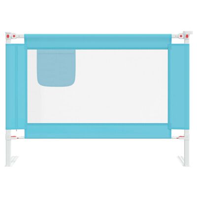vidaXL Sigurnosna ograda za dječji krevet plava 90 x 25 cm od tkanine