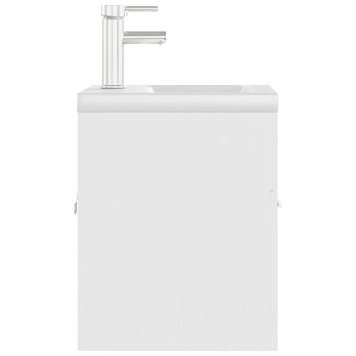 vidaXL Ormarić s ugrađenim umivaonikom bijeli od iverice
