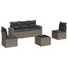 vidaXL 6-dijelni set vrtnih sofa od poliratana s jastucima sivi