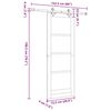vidaXL Klizna vrata ORKDAL Smeđa 73,5 x 198,5 cm Čvrsto borovo drvo