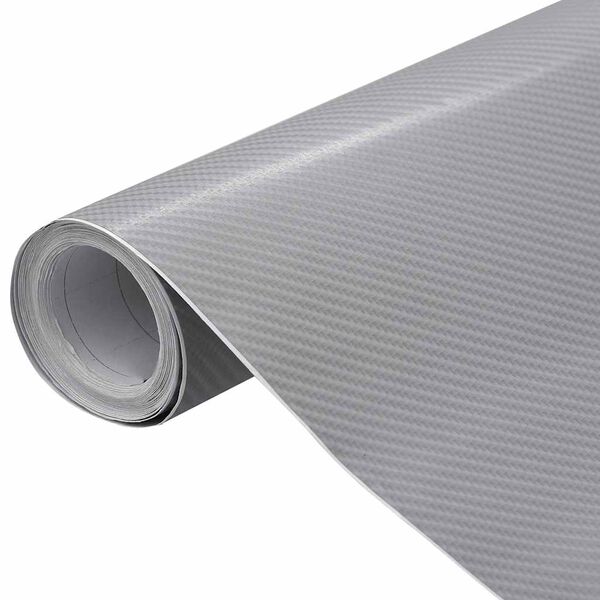 vidaXL Folije za automobil 2 kom 4D srebrne 100 x 150 cm + 50 x 150 cm