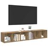 vidaXL Set TV komoda Zidne 2 pcs Umjetnički hrast 37 x 35 x 107cm