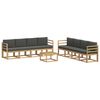 vidaXL Set vanjskih sofa 9 kom. Bijela i antracit