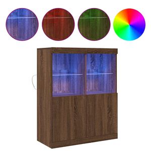 vidaXL Komoda smeđi hrast 81x37x100 cm konstruirano drvo