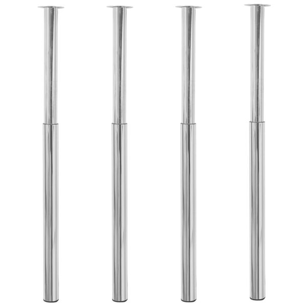 vidaXL Teleskopske noge za stol 4 kom kromirane 710 - 1100 mm