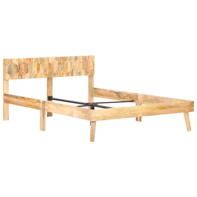 vidaXL Okvir za krevet od masivnog drva manga 120 x 200 cm