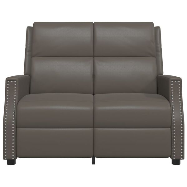 vidaXL Masažni dvosjed od umjetne kože sivi