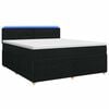 vidaXL Boxspring krevet s madracem Crna 160 x 200 cm Tkanina