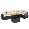 vidaXL 7-dijelni set vrtnih sofa od poliratana s jastucima crni
