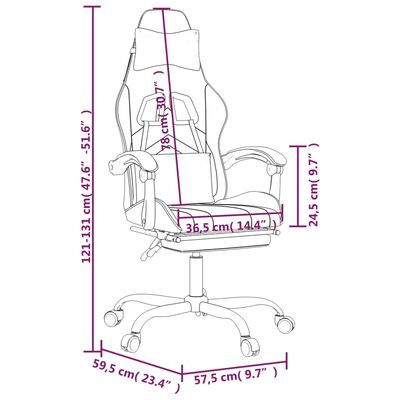 vidaXL Igraća stolica s osloncem za noge crno-maskirna od umjetne kože