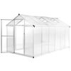 vidaXL Staklenik od aluminija 362 x 190 x 195 cm 13,41 m&sup3;