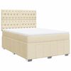 vidaXL Krevet s oprugama i madracem krem 140 x 190 cm od tkanine