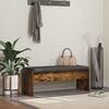 vidaXL Klupa za hodnik s jastukom Dimljeni hrast 103 x 38 x 40 cm
