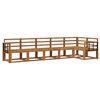 vidaXL Set vanjskih sofa 6 pcs Prirodna Čvrsto drvo akacije