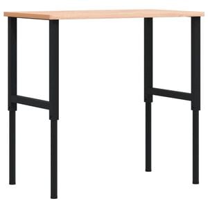 vidaXL Radni stol 100x60x(71,5-98) cm od masivne bukovine pravokutni