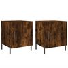 vidaXL Noćni ormarići 2 kom boja dimljenog hrasta 40x40x50 cm drveni