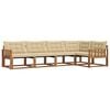 vidaXL Set vanjskih sofa s jastukom 5 pcs Prirodna i bež
