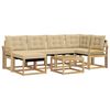 vidaXL Set vanjskih sofa 7 kom. 6-sjedala Bijela i bež