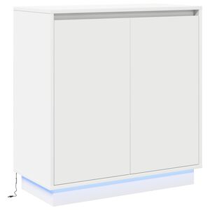 vidaXL LED komoda s policom Bijelo 71 x 34,5 x 75 cm Konstruirano drvo